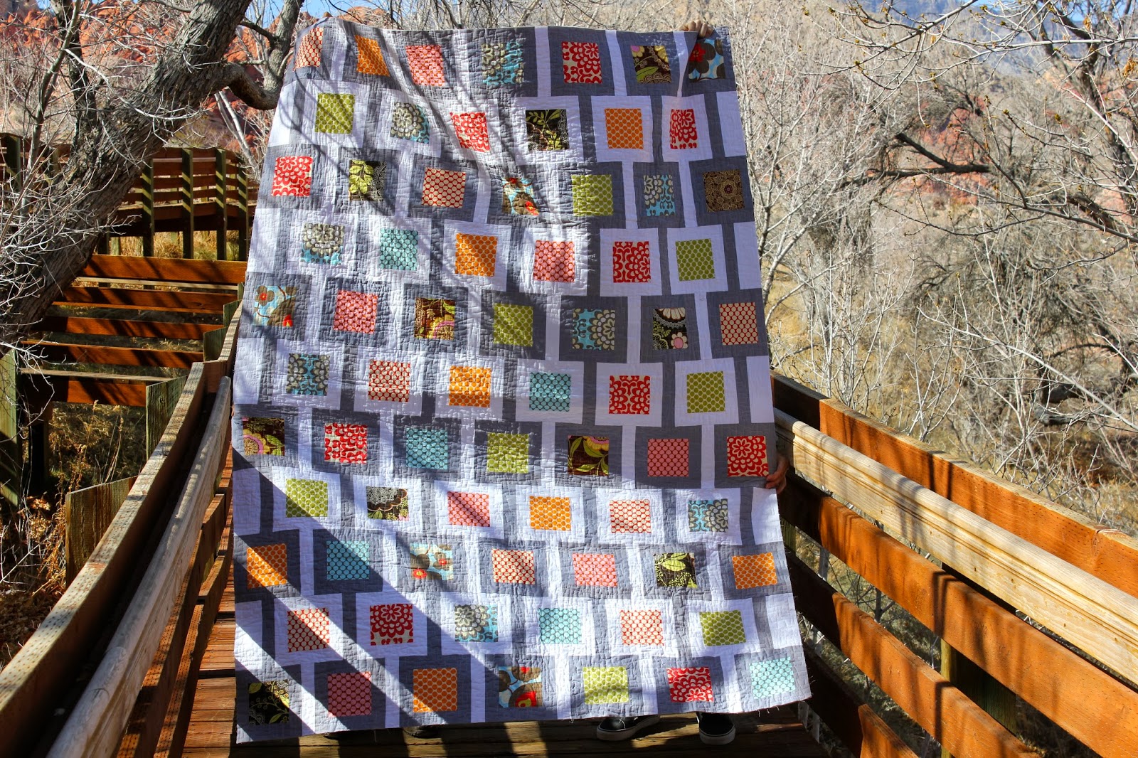 POPPYSEED FABRICS Chain Link Quilt late post
