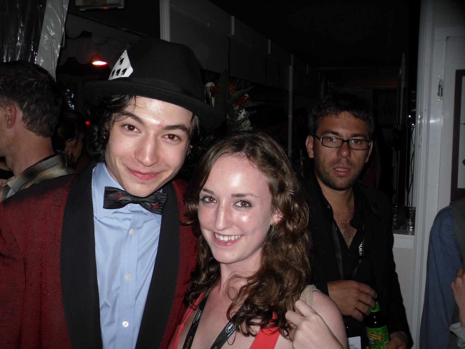 Here I am with Ezra Miller. He ...