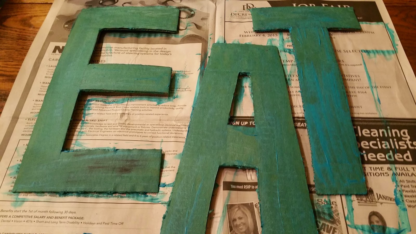 Easy Cardboard Letters Redo It Yourself Inspirations Easy Cardboard