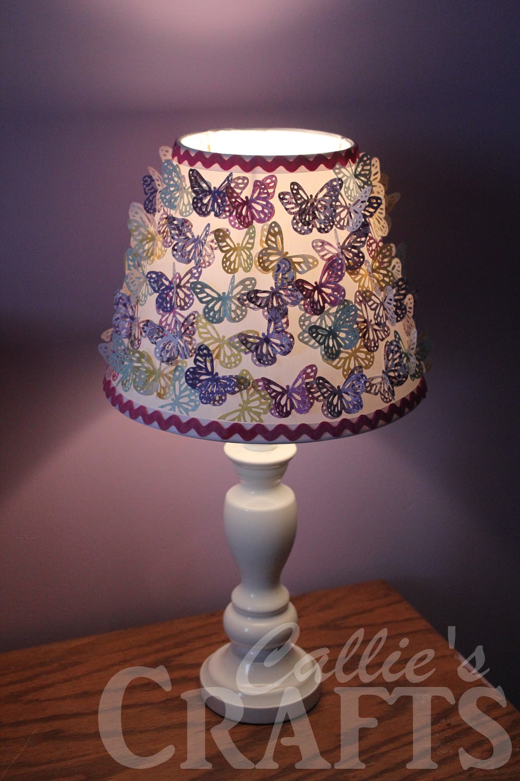 Callie's Crafts Mod Podge & Paper Butterflies Lamp Shade