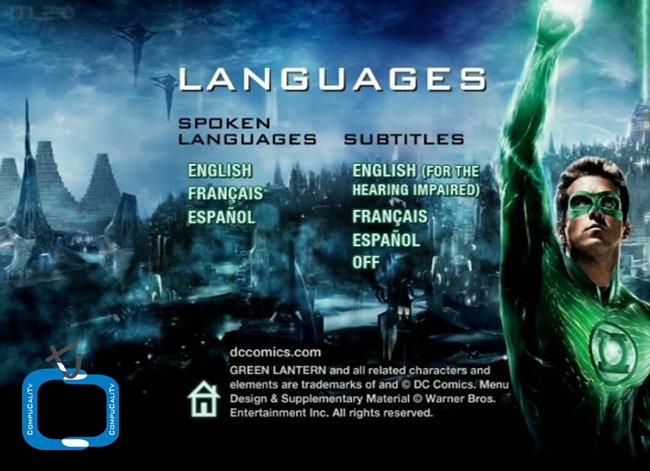 Linterna Verde DVDR Menu Full Español Latino ISO NTSC Descargar