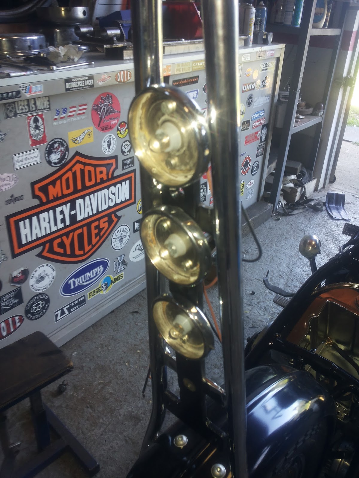 CHOPWORKS Sissy bar and Stop Light for new Shovel chopper Project