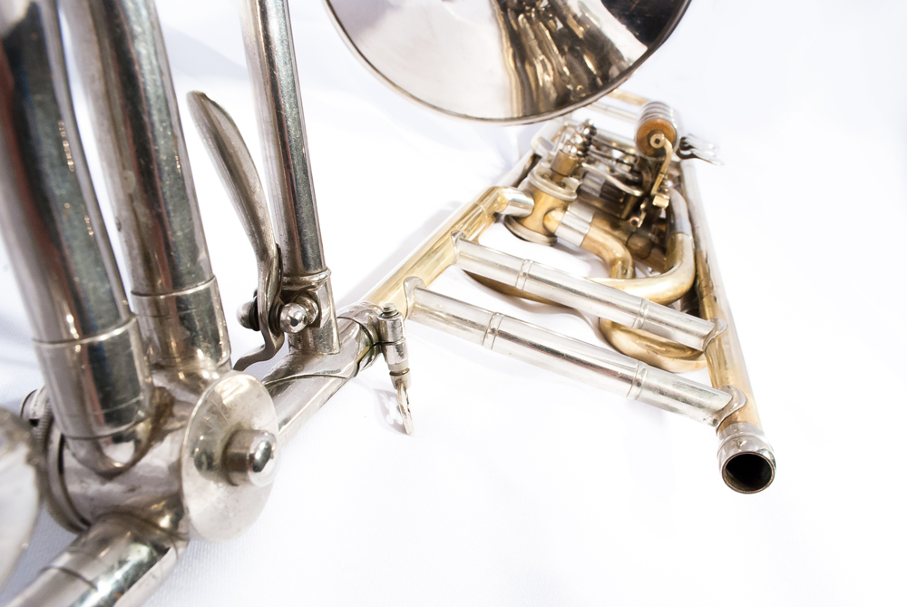 Rare vintage valve trombone by V.F. Cerveny with F trigger (nickel