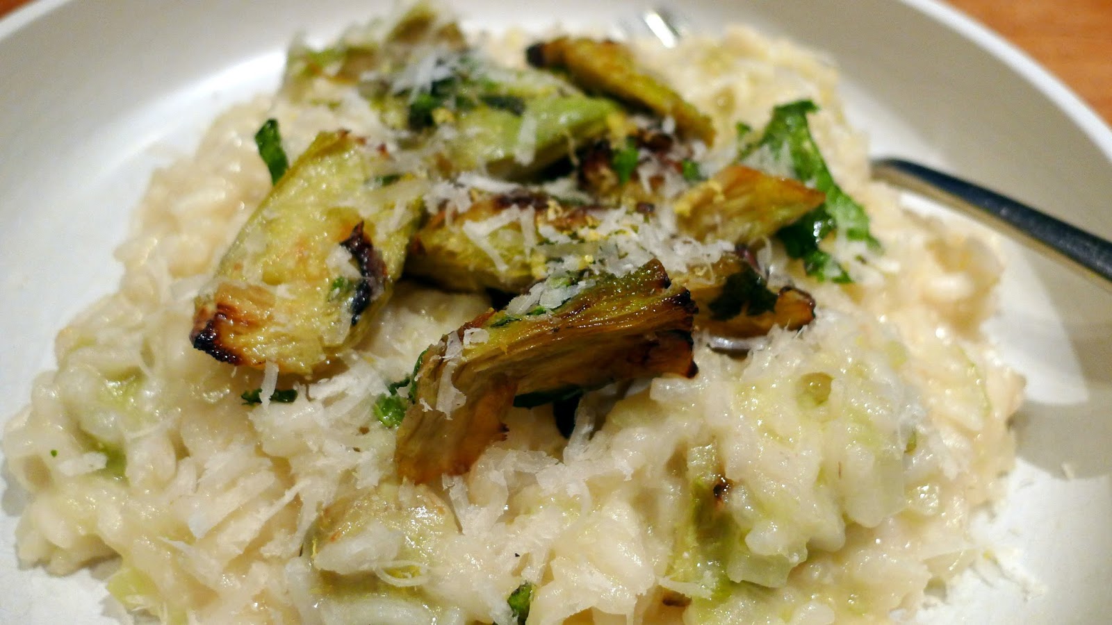 Culinary Adventures in London Roasted Artichoke Risotto