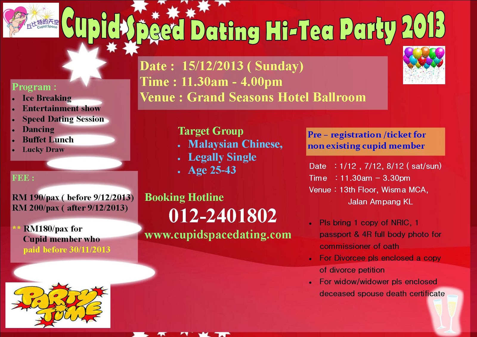 Cupid speed dating events