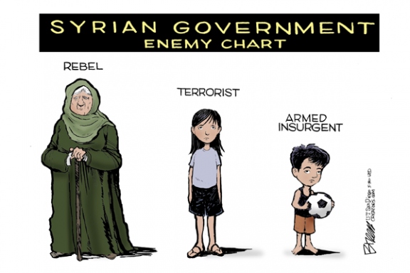 "israel" binder ris åt egen rygg. Syria+cartoon
