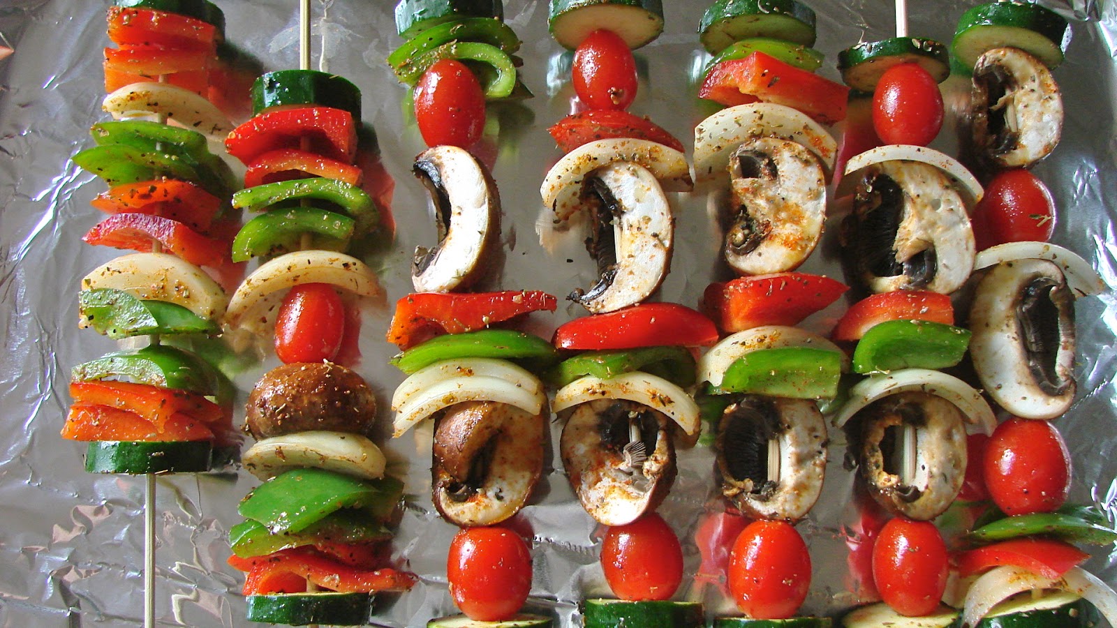 Ashleigh HomeMaker "Grilled" Vegetable Kebabs