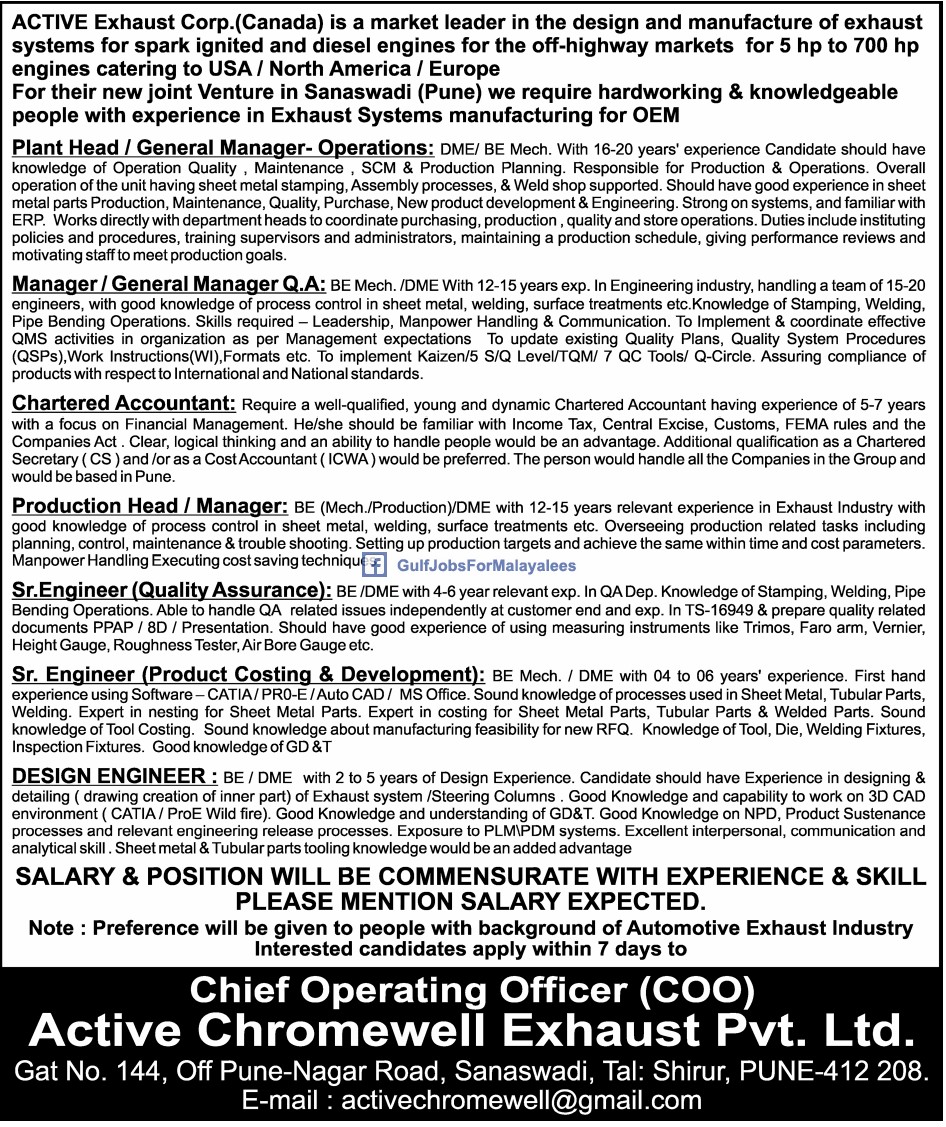 Job Vacancies Gulf Jobs for Malayalees