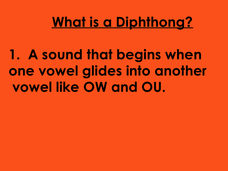 The Phonics Phenomenon PHONICS FRIDAYOU/OW