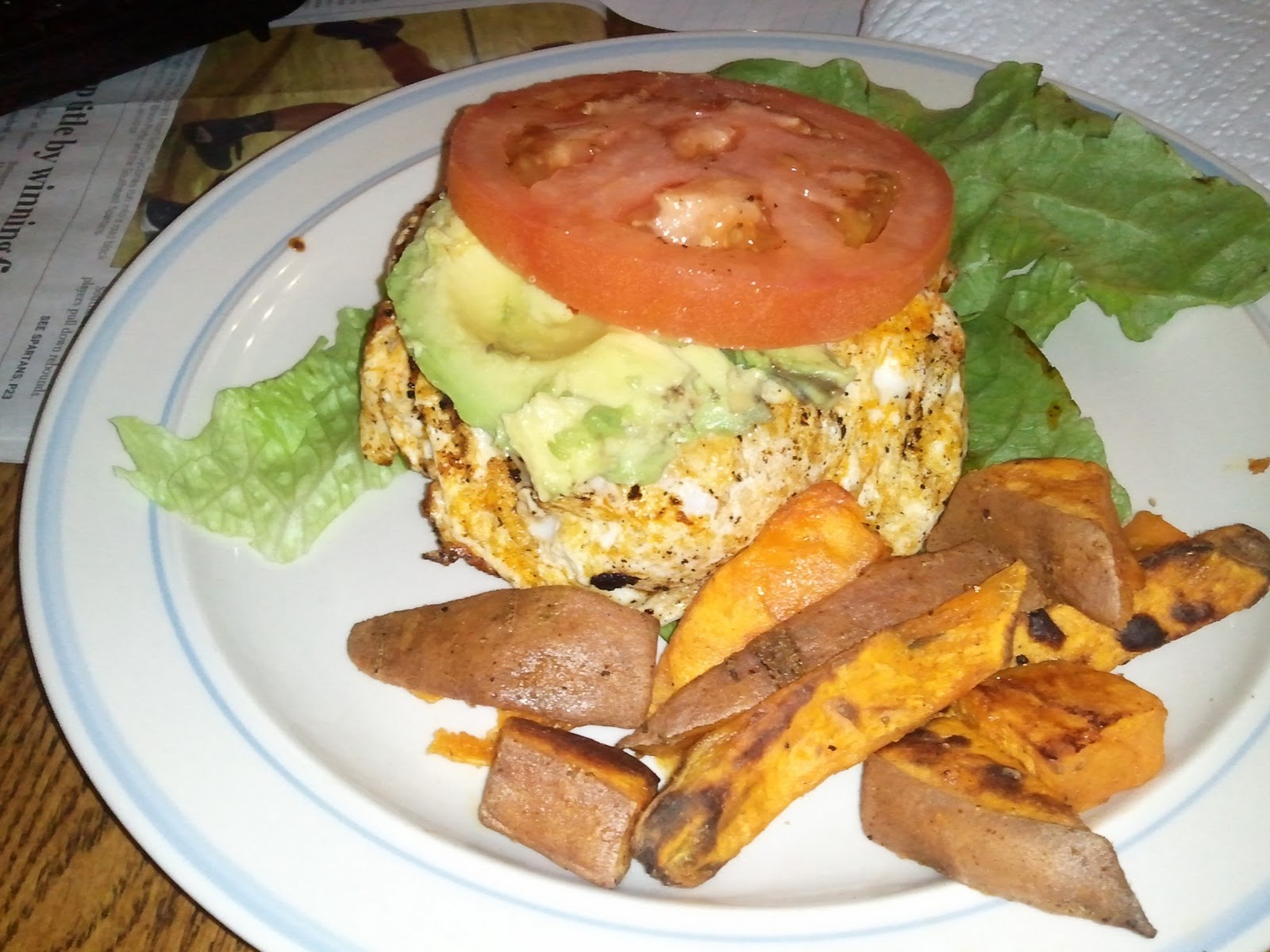 Our Paleo Life Dry Rub Burgers with Sweet Potato Fries