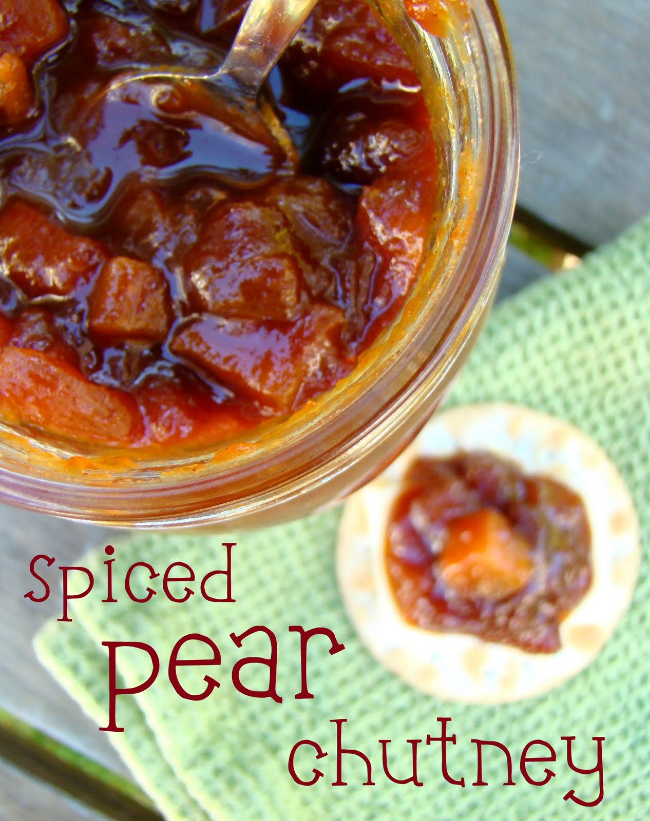 Spiced pear chutney