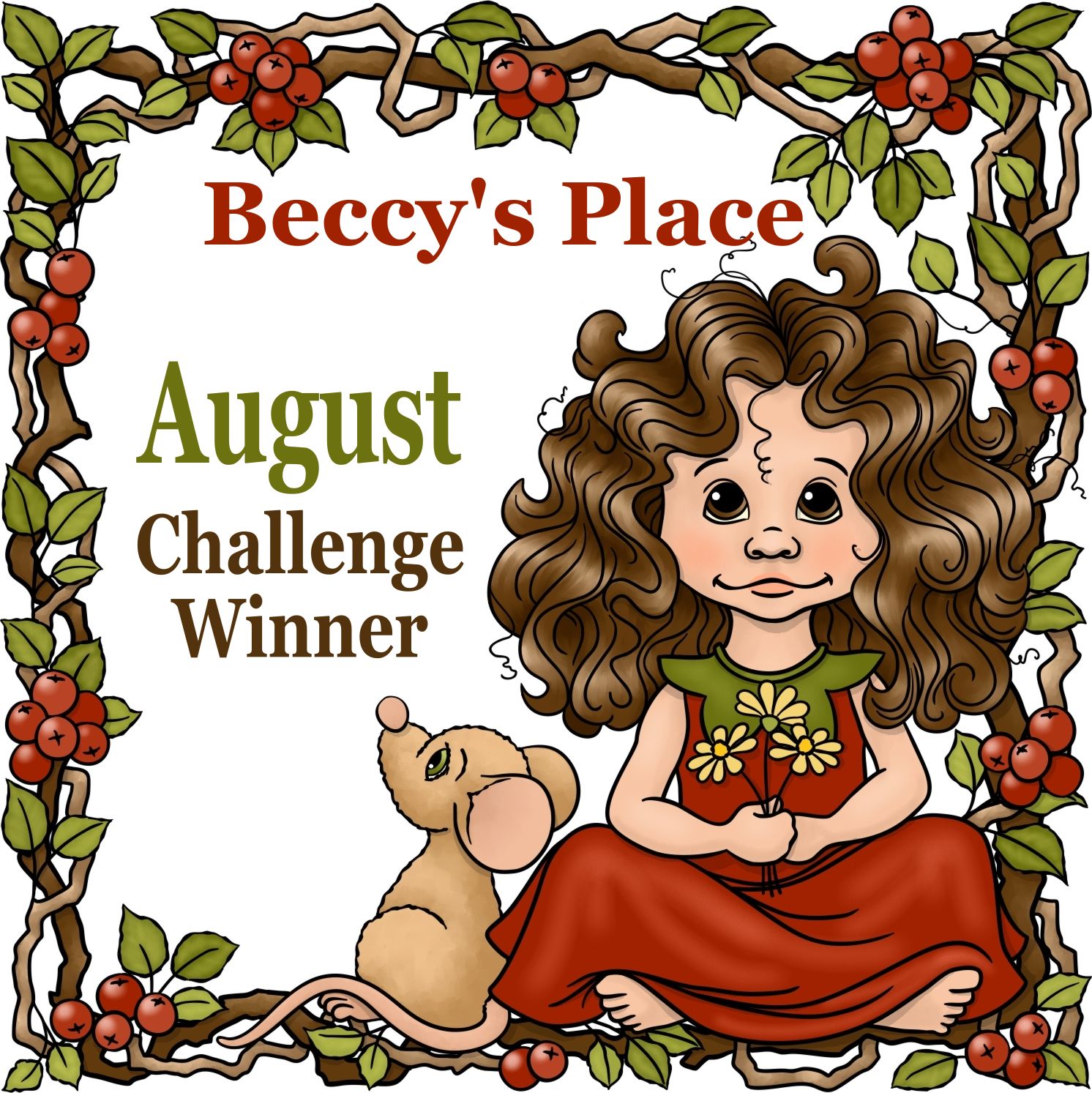 August Challenge Winner at Beccy's Place