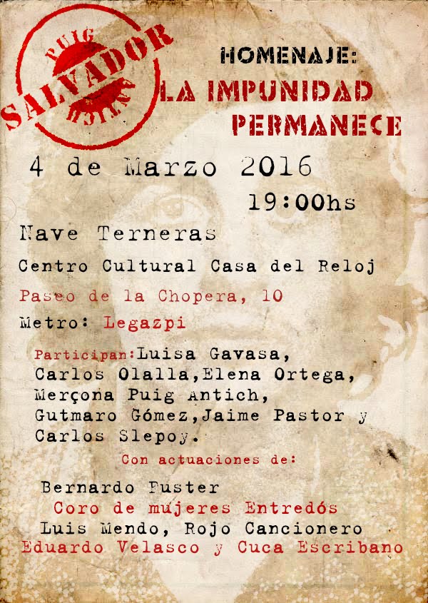 4 marzo Homenaje Salvador Puig Antich