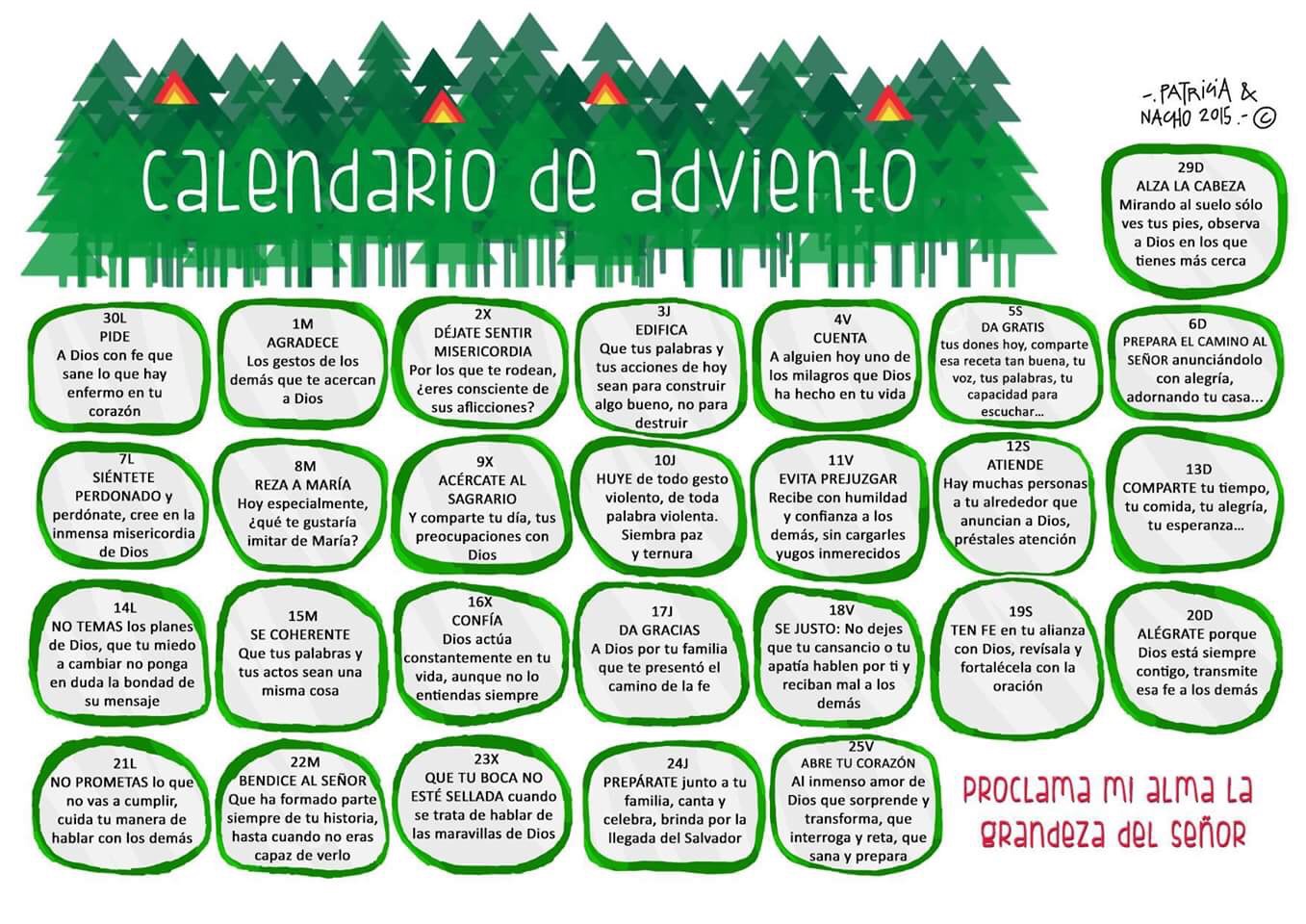 Parroquia San Joaquín: Calendario de adviento