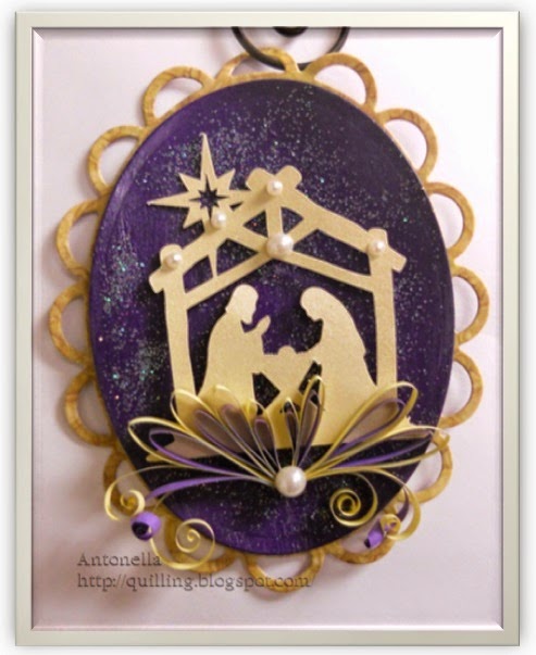 Quilled Nativity Ornament DIY from Antonella at www.quilling.blogspot.com