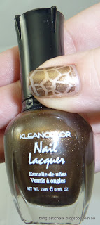 Beige Gradient Mani with nail art stamping