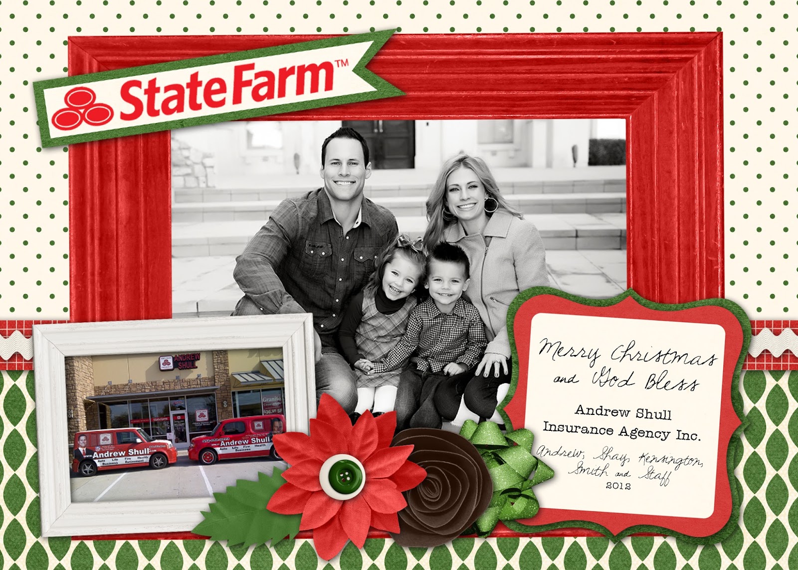 Slightly Askew Designs Andrew Shull Insurance Christmas