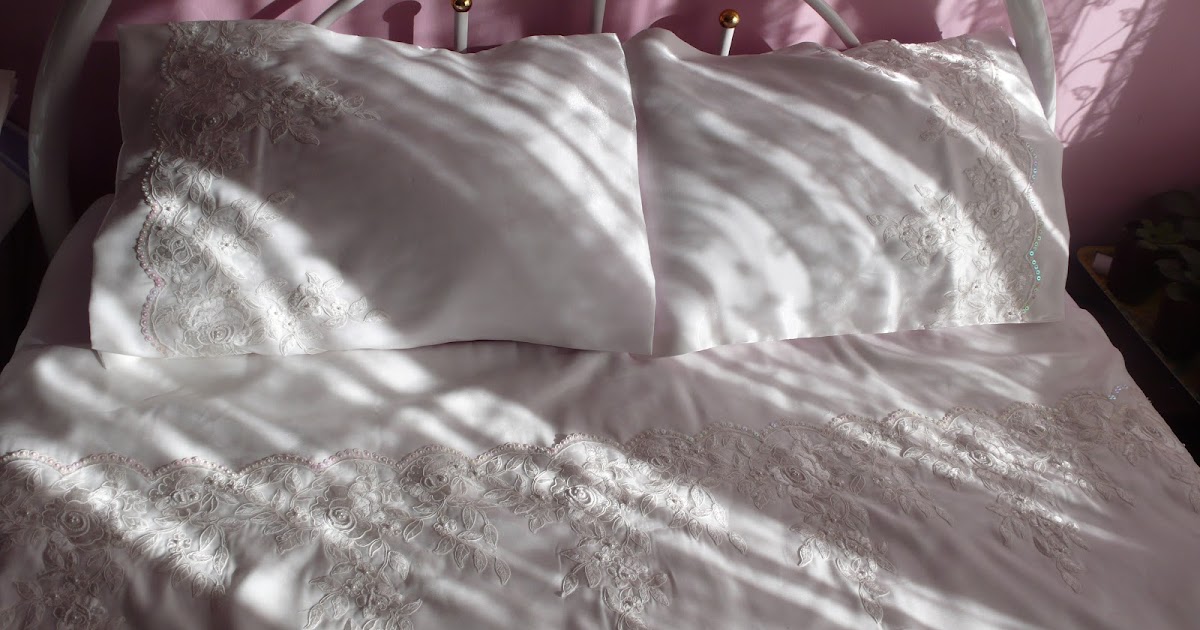 Buse�nin İplerle Masalı..) Saten Fransız Güpürlü Yatak Örtüsü