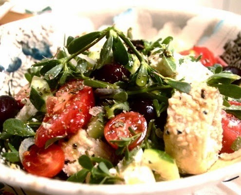Cretan Salad with Purslane Cretan Salad with Purslane