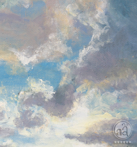 Finger Painted Cloud Scene Artsy Ants