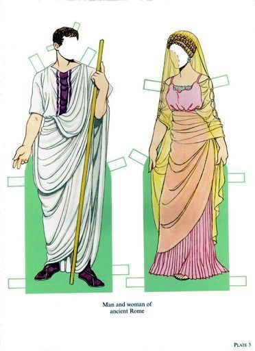 roman paper dolls