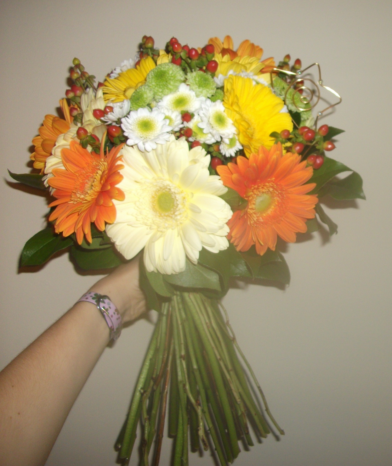 look for the fern flower... European Handtied bouquets