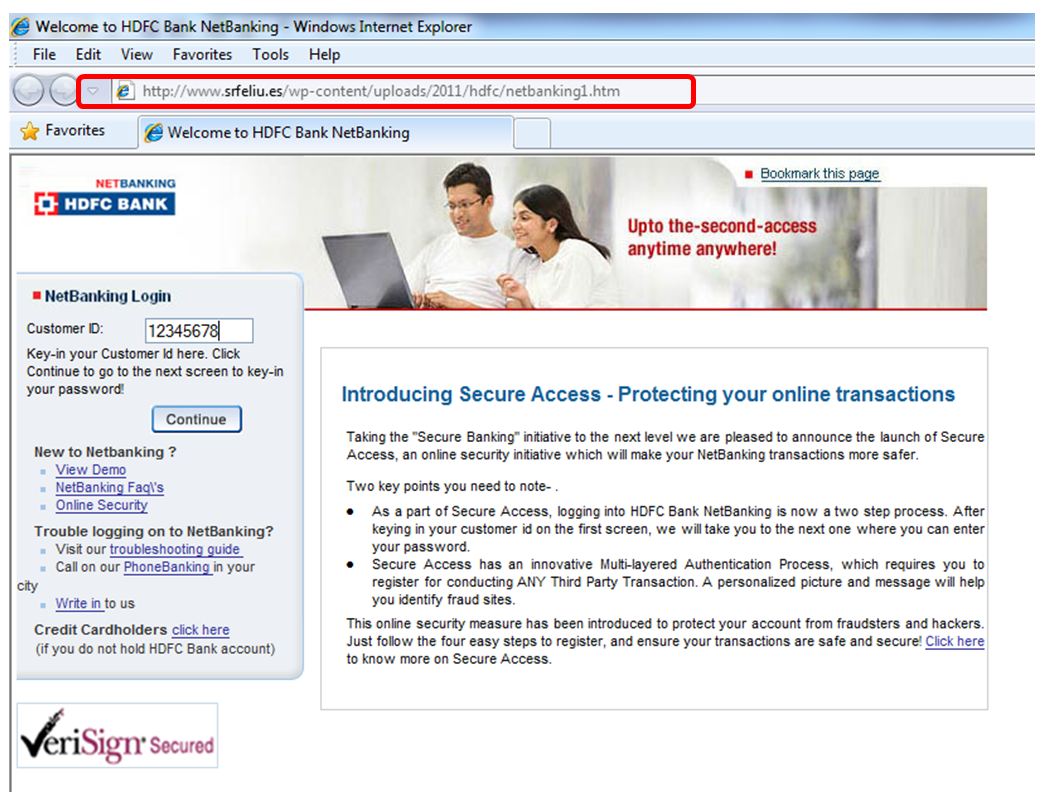 Anand's Blog HDFC Bank Customers Beware of the Latest Phishing Email
