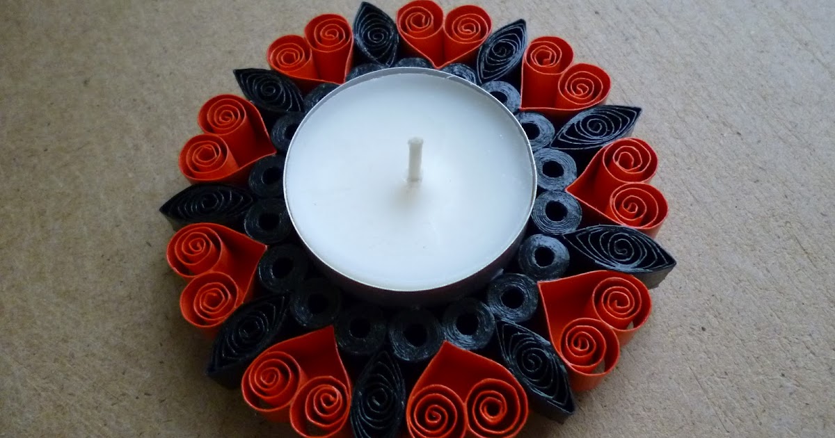 Papírvilág quilling gyertyatartó / quilled candle holder