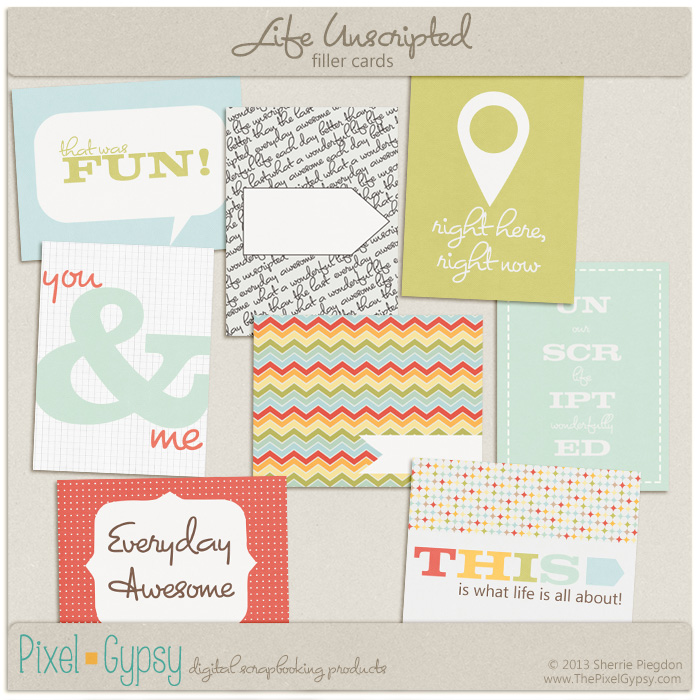 Life Unscripted Digital Filler Project Life Cards Life Unscripted Digital Filler Project Life Cards