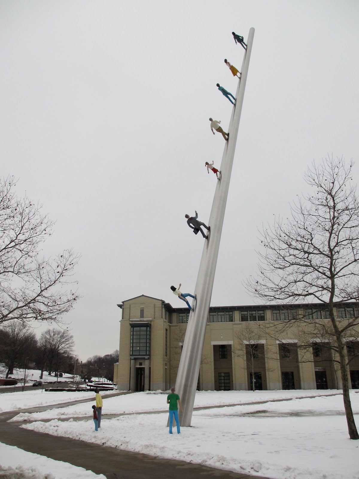 Pittsburgh Murals and Public Art Walking to the Sky by Jonathan Borofsky