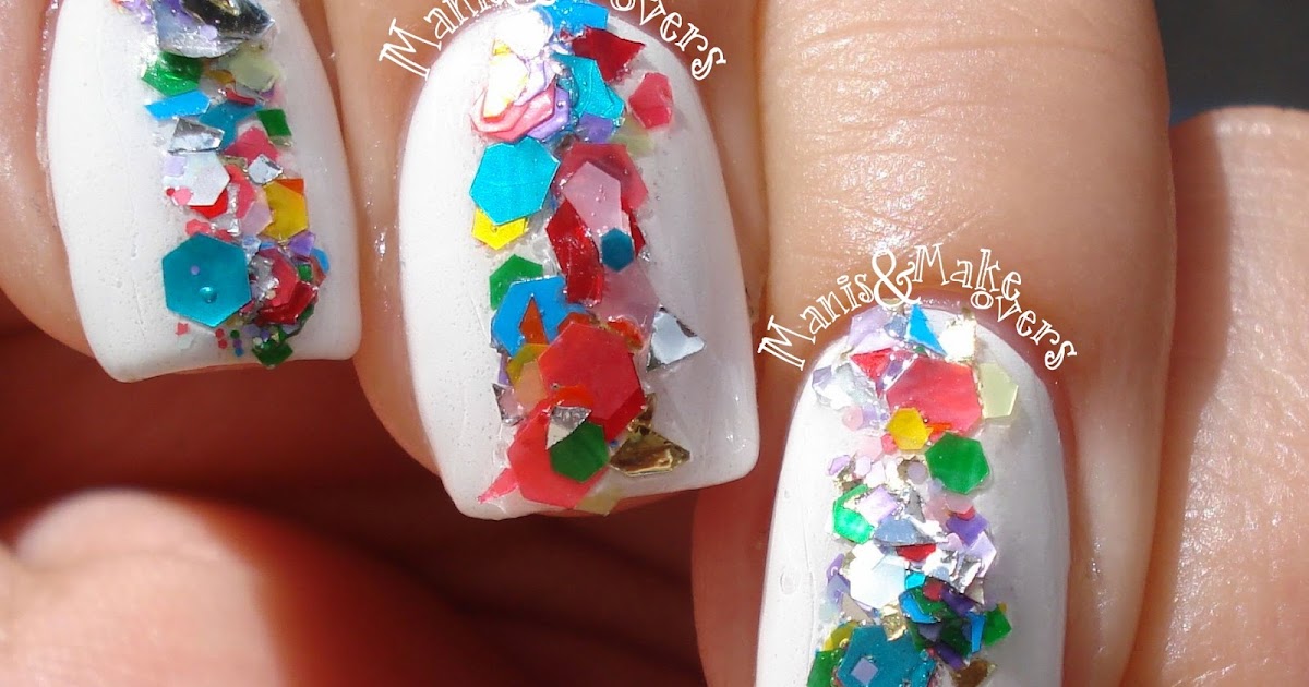 Manis & Makeovers Loose glitter nail art