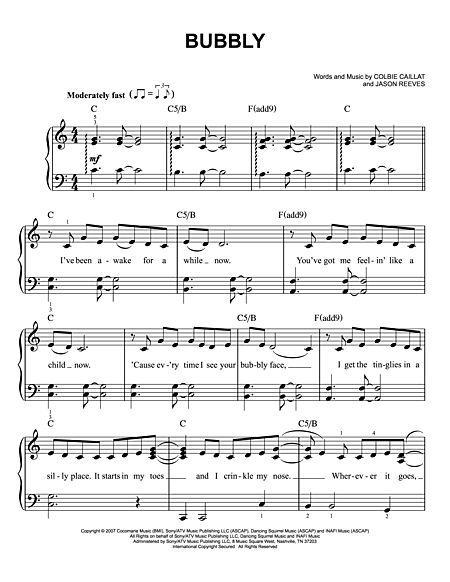 I Never Told You Colbie Caillat Free Piano Sheet Music