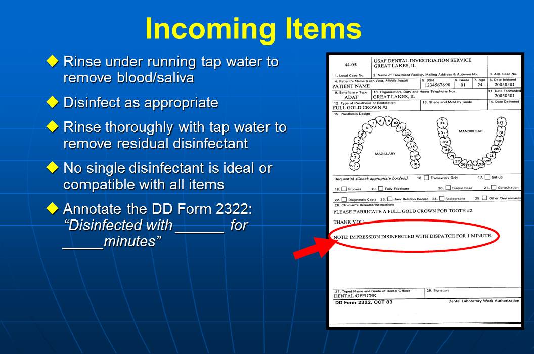 Dentistry Infection control guidelines