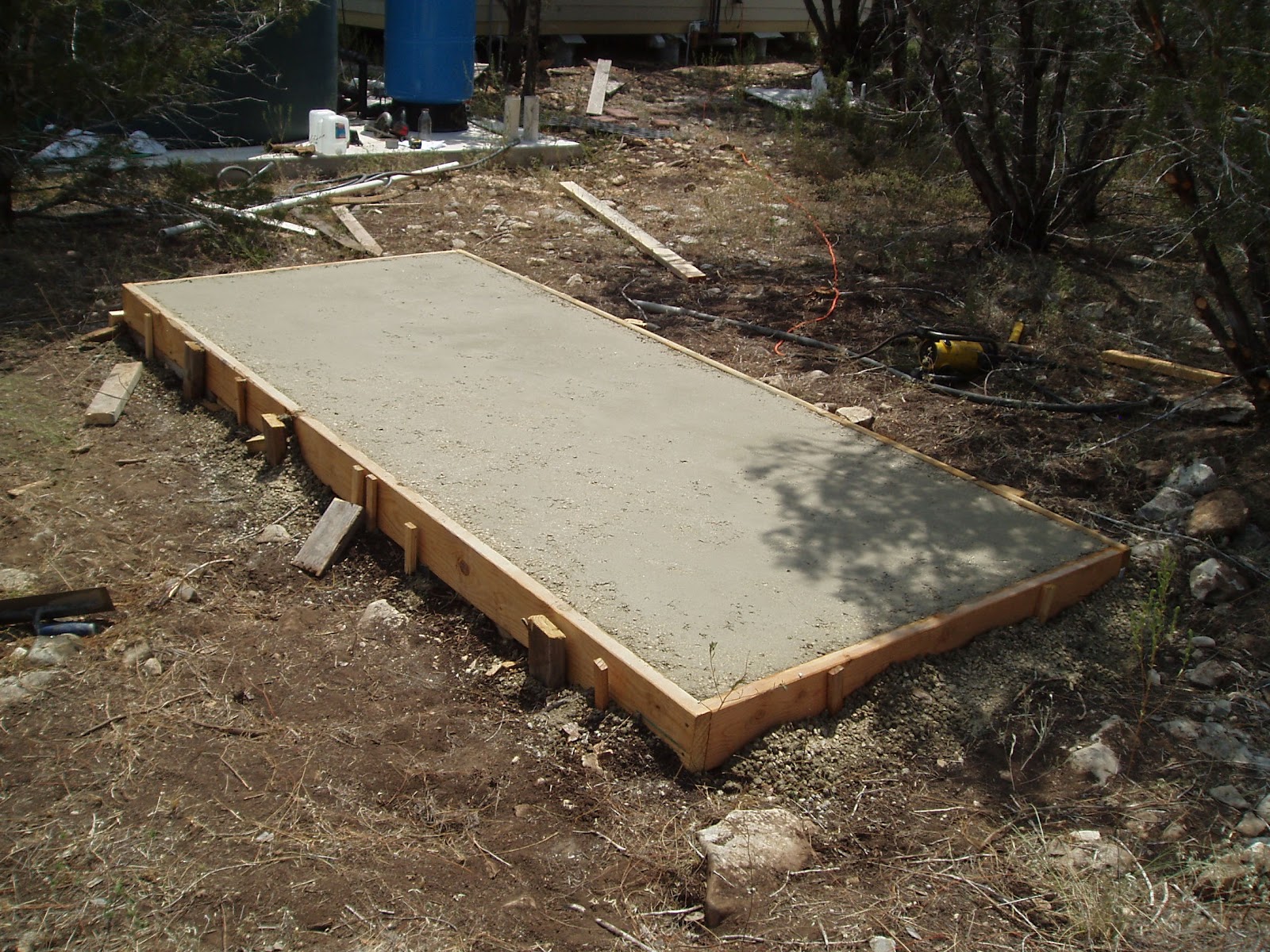 Concrete pad for propane