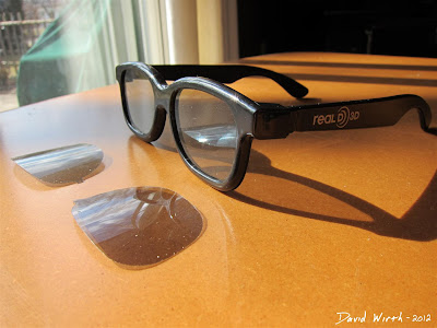 Real D 3D Glasses Polarized Lenses