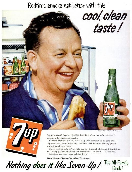 1953 Retro Seven-Up 7-Up Ad ~ Baseball Kids, Vintage Beverage Ads