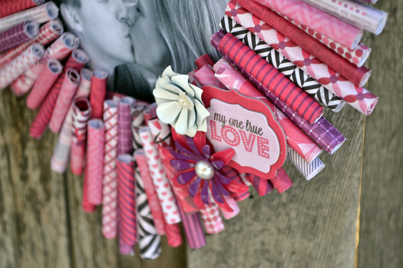 Aly Dosdall diy rolled paper heart frame