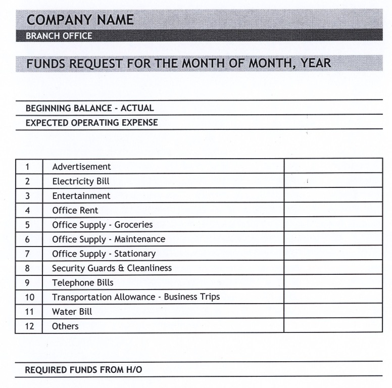 monthly expense report template