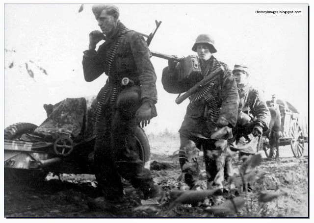 Waffen SS soldiers in Hungary in 1945. It was a desperate losing battle for these tough, motivated fighters