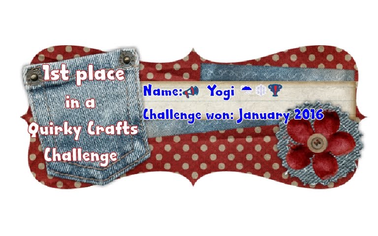 Won Jan/16 Quirky Crafts