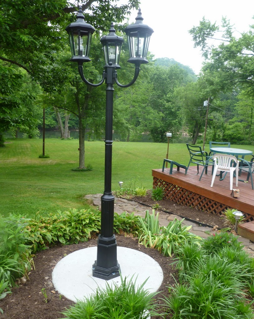 Growing in Grace DIY Flower Bed Lamp Post