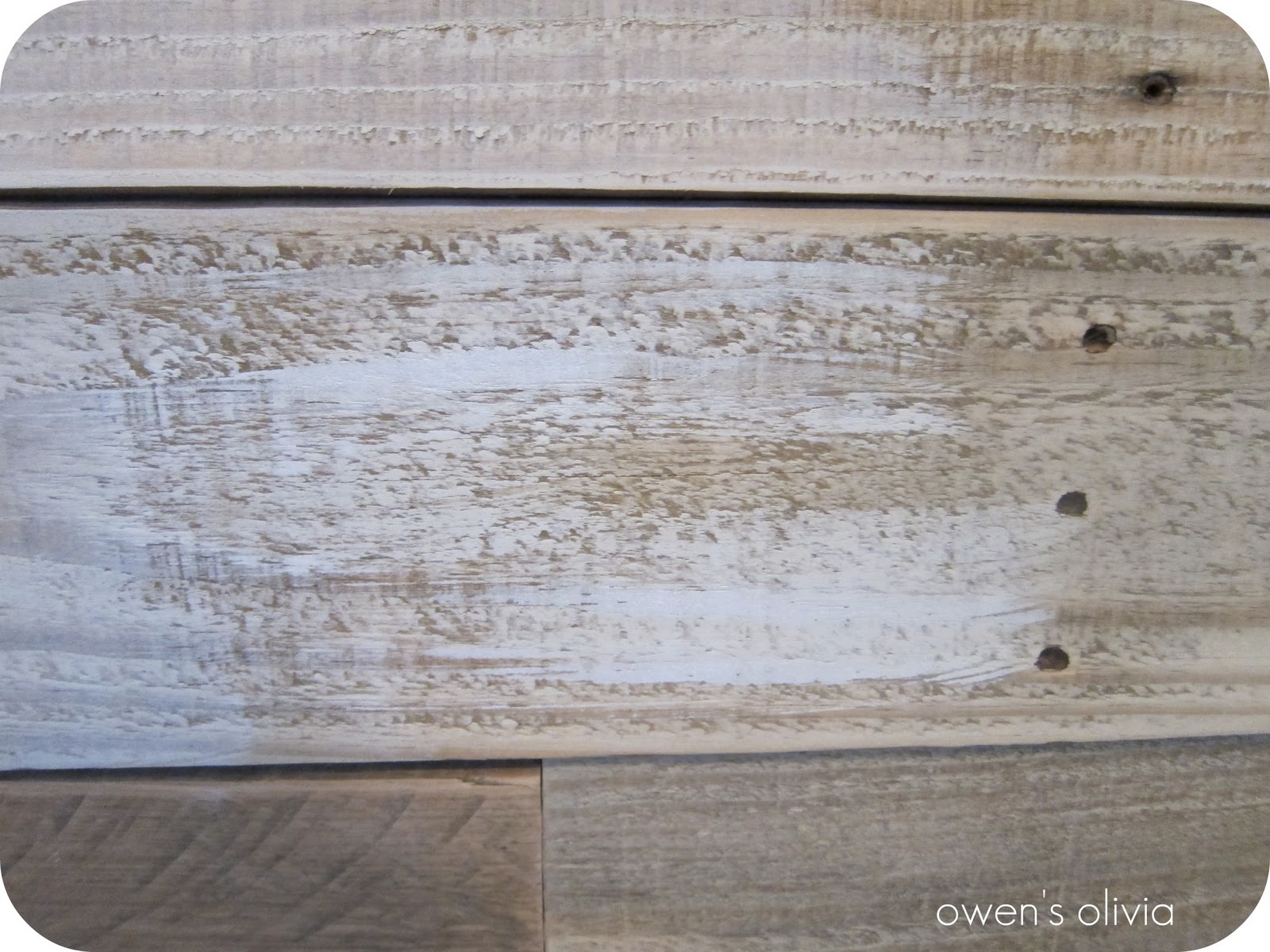 owen s olivia Whitewashed Wood Technique Tutorial