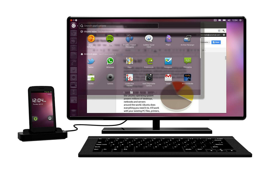 Ubuntu for Android – Full Ubuntu Desktop Experience – Video