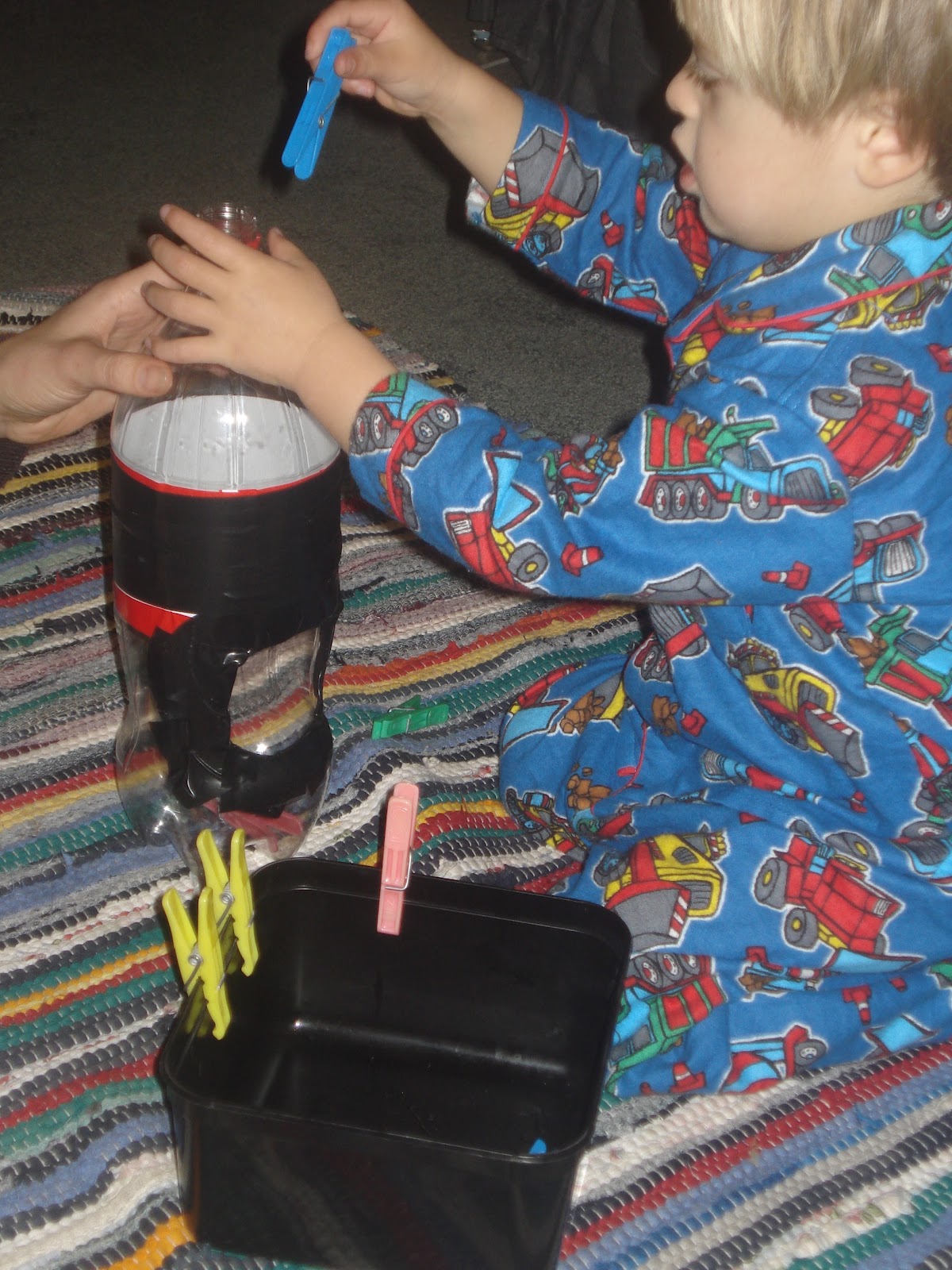 Babyknowledge Educational Homemade toys for toddlers Bottle peg