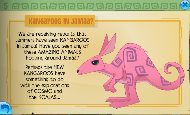 And it seems the new land is very likely something to do with kangaroos Looks like were on the right track. ^.^ And here is this updates calendar,