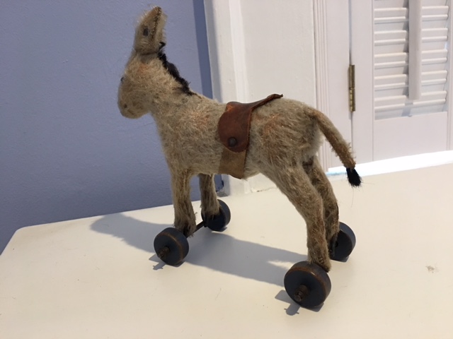 steiff donkey on wheels