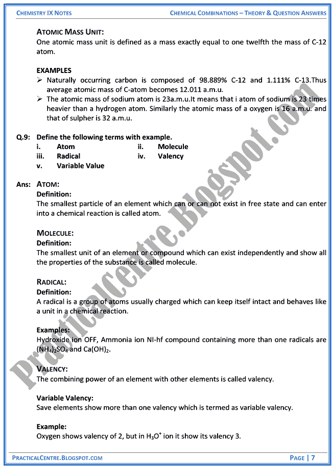 chemical-combinations-theory-and-question-answers-chemistry-ix