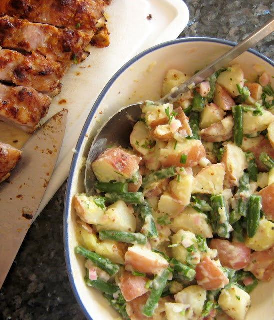 The Way to My Family's Heart Potato and Green Bean Salad with Creme