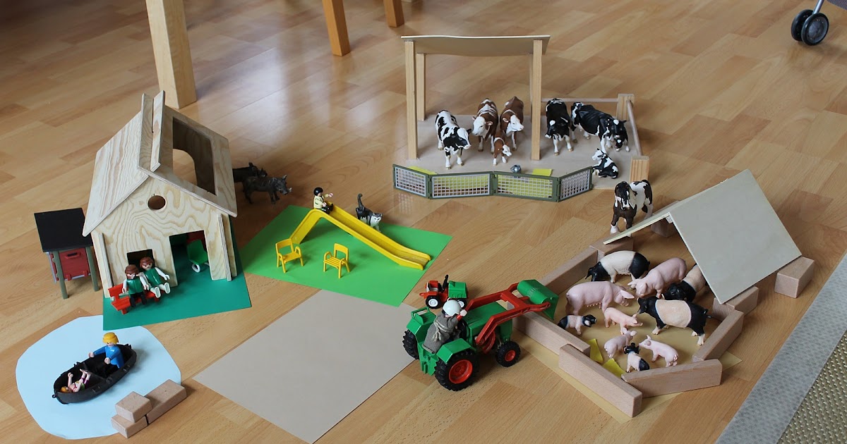 kreative kiste: Schleich Bauernhof selber bauen und spielen