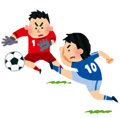 ゴールキックのイラスト（サッカー）